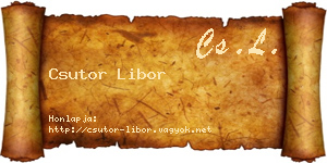 Csutor Libor névjegykártya